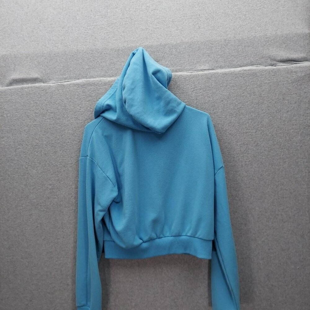 Forever 21 Crop sweat jacket Blue Women's L - Picture 4 of 4